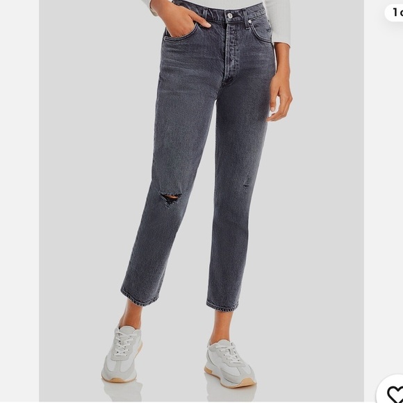 Citizens of humanity faded black Jolene slim straight jeans secret wash size 24 - Picture 1 of 3